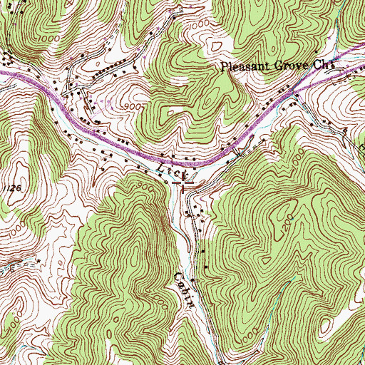 Topographic Map of Cabin Run, MD