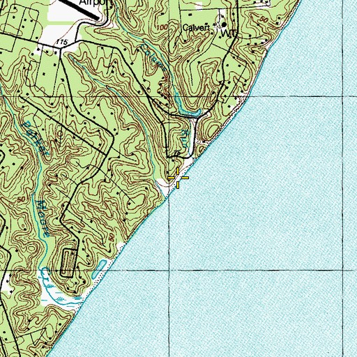 Topographic Map of Calams Run, MD