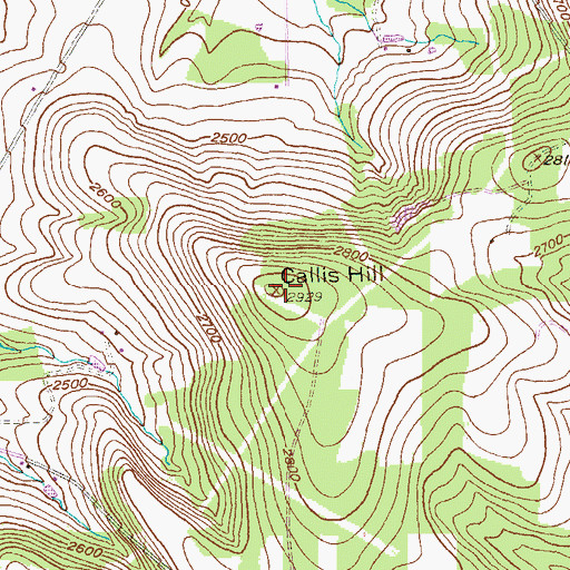 Topographic Map of Callis Hill, MD