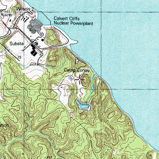 Topographic Map of Camp Conoy, MD