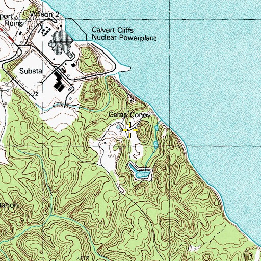 Topographic Map of Camp Conoy, MD