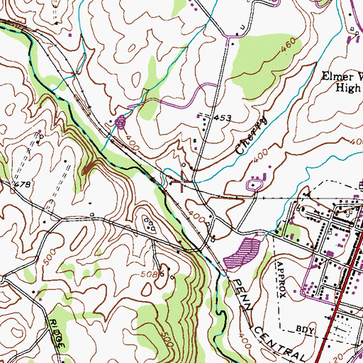 Topographic Map of Cherry Branch, MD