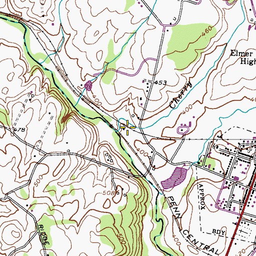 Topographic Map of Cherry Branch, MD