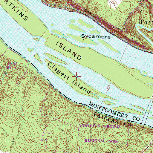 Topographic Map of Clagett Island, MD