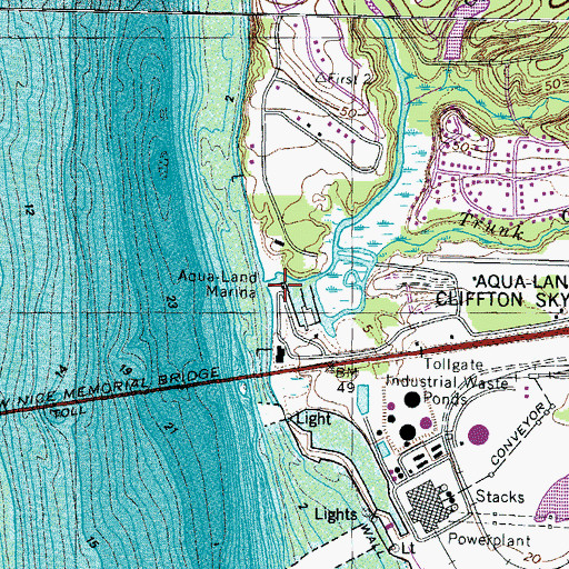 Topographic Map of Clifton Creek, MD