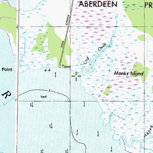 Topographic Map of Cod Creek, MD