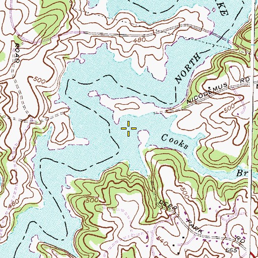 Topographic Map of Cooks Branch, MD