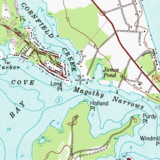 Topographic Map of Cornfield Creek, MD