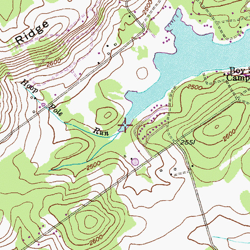 Topographic Map of Deep Creek Lake, MD