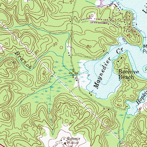 Topographic Map of Deep Ditch Branch, MD