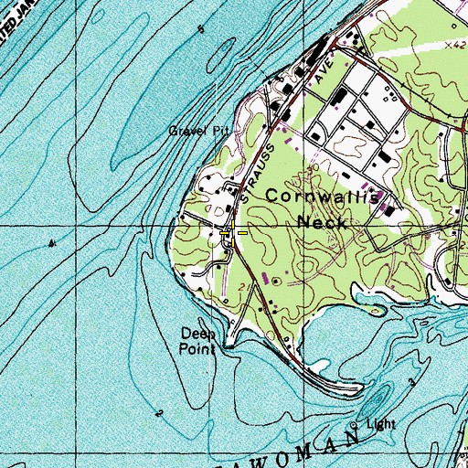 Topographic Map of Deep Point, MD