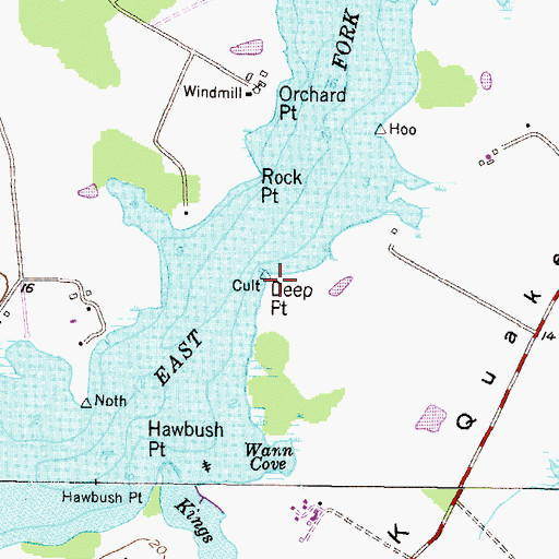 Topographic Map of Deep Point, MD