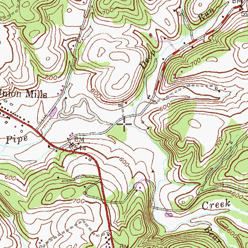 Topographic Map of Deep Run, MD