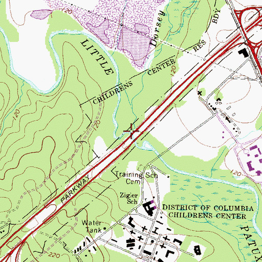 Topographic Map of Dorsey Run, MD