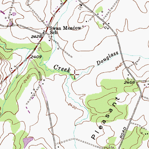 Topographic Map of Douglass Run, MD