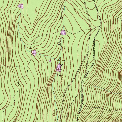 Topographic Map of Dry Branch, MD