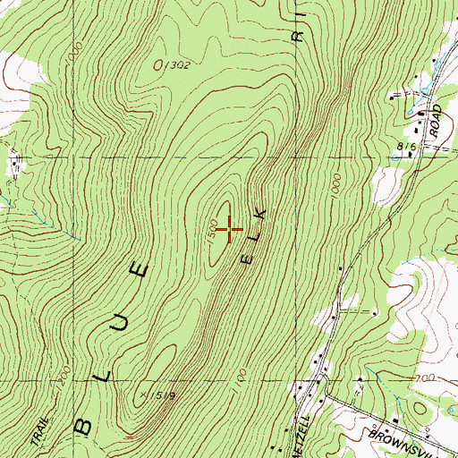 Topographic Map of Elk Ridge, MD
