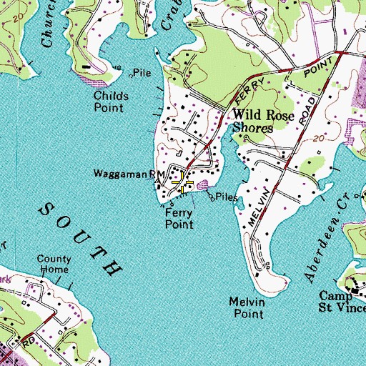 Topographic Map of Ferry Point, MD