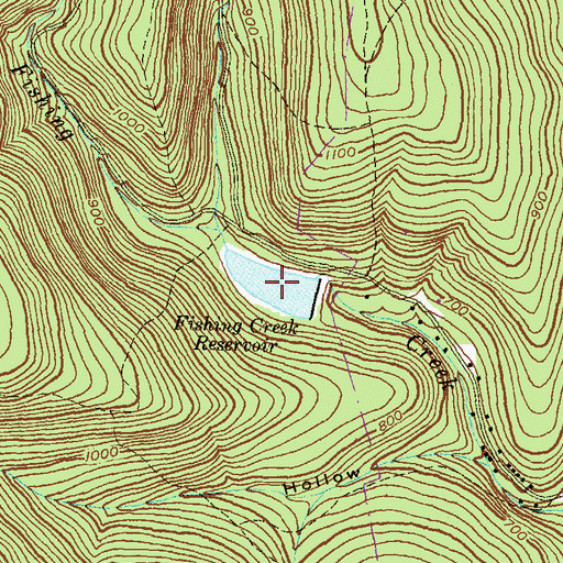 Topographic Map of Fishing Creek Reservoir, MD