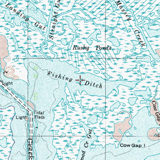 Topographic Map of Fishing Ditch, MD