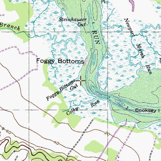Topographic Map of Foggy Bottoms Gut, MD