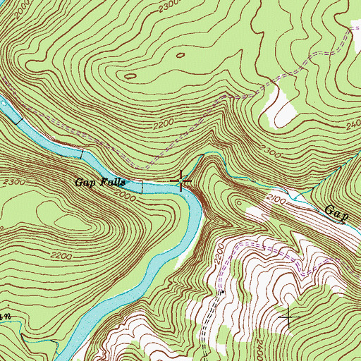Topographic Map of Gap Run, MD