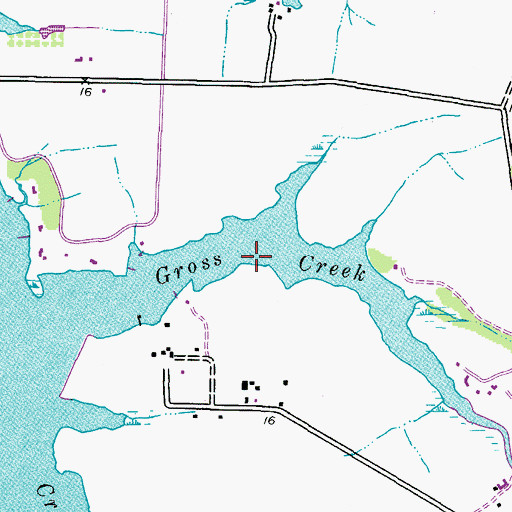 Topographic Map of Gross Creek, MD