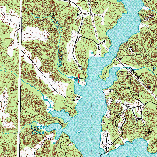 Topographic Map of Grovers Creek, MD
