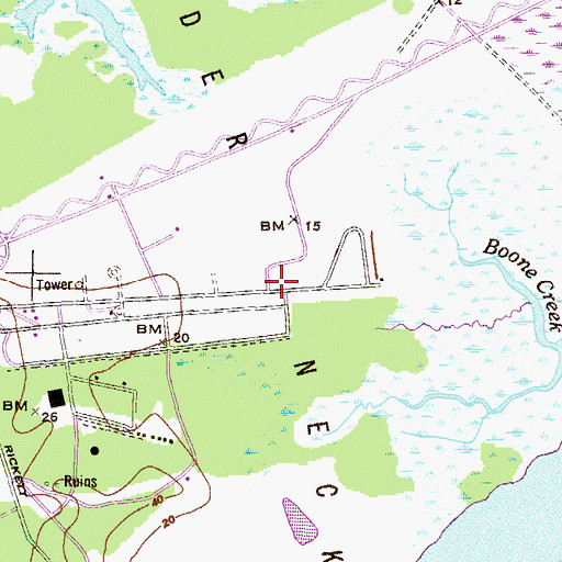 Topographic Map of Gunpowder Neck, MD
