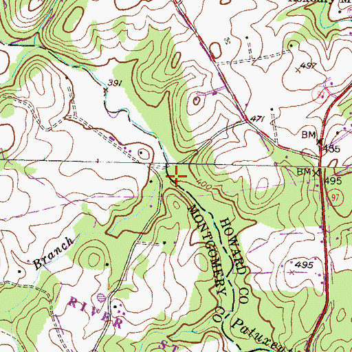 Topographic Map of Haights Branch, MD