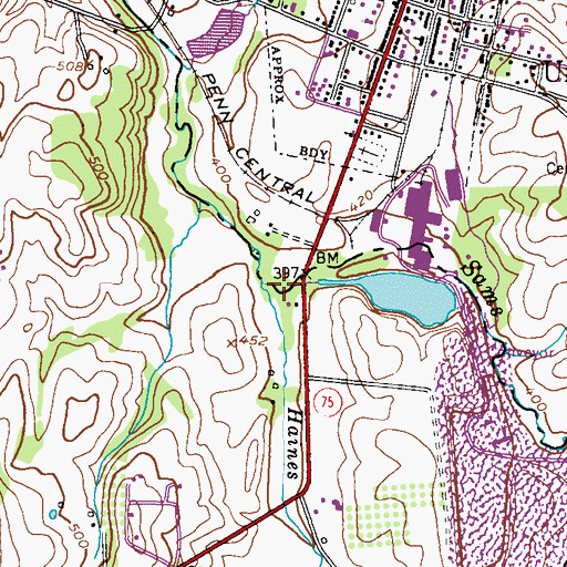 Topographic Map of Haines Branch, MD