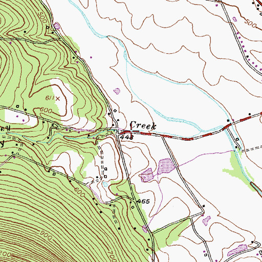 Topographic Map of Hampton Valley, MD