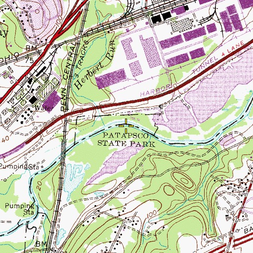 Topographic Map of Herbert Run, MD