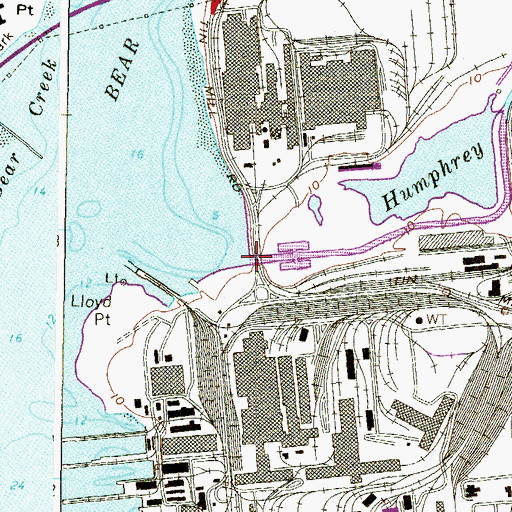 Topographic Map of Humphrey Creek, MD