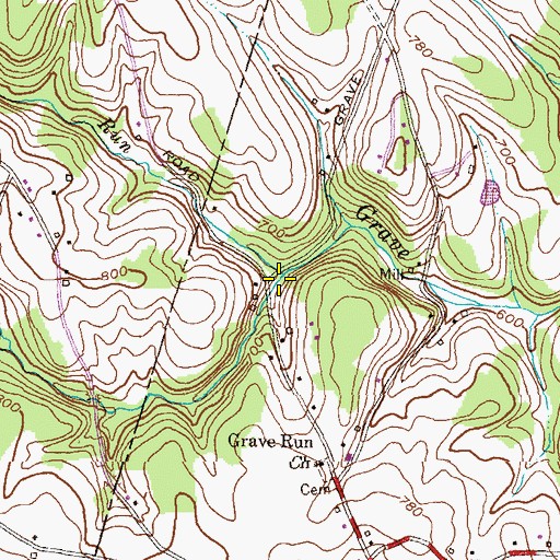 Topographic Map of Indian Run, MD