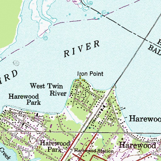 Topographic Map of Iron Point, MD
