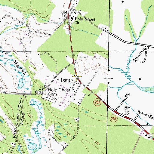 Topographic Map of Issue, MD