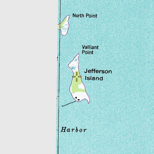 Topographic Map of Jefferson Island, MD