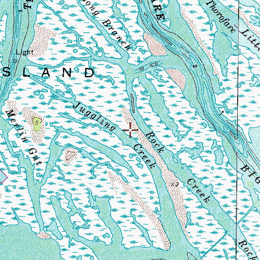 Topographic Map of Juggling Creek, MD