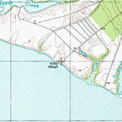 Topographic Map of Kirby Wharf, MD