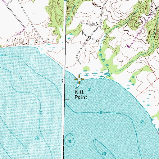 Topographic Map of Kitt Point, MD