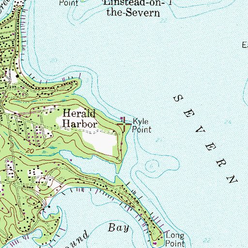 Topographic Map of Kyle Point, MD