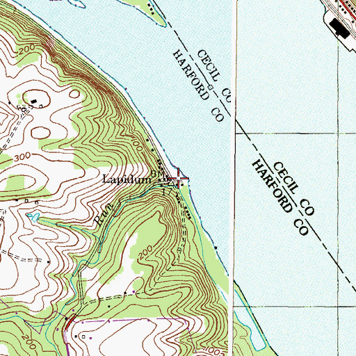 Topographic Map of Lapidum, MD