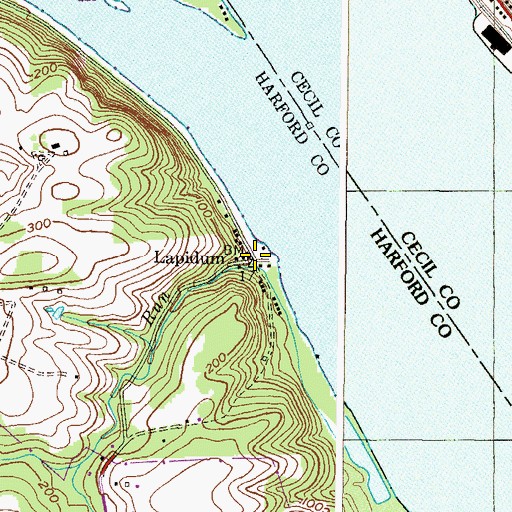 Topographic Map of Lapidum, MD