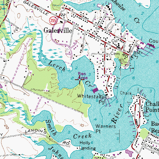Topographic Map of Lerch Creek, MD