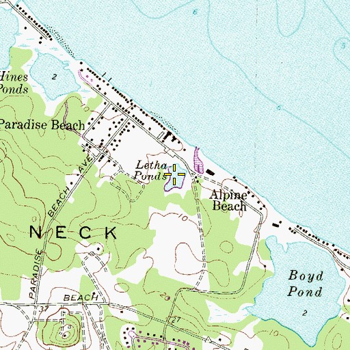 Topographic Map of Letha Ponds, MD