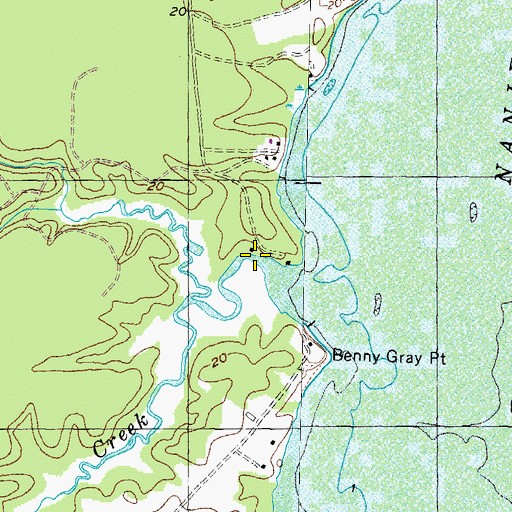 Topographic Map of Little Creek, MD