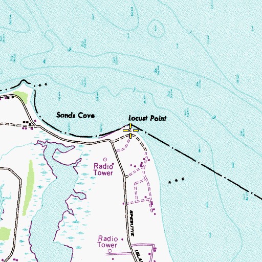 Topographic Map of Locust Point, MD