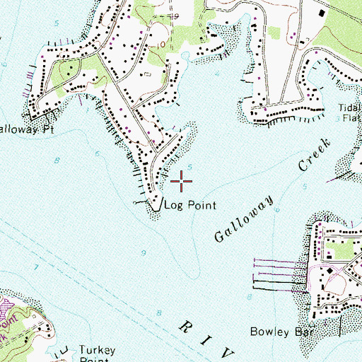 Topographic Map of Log Point, MD
