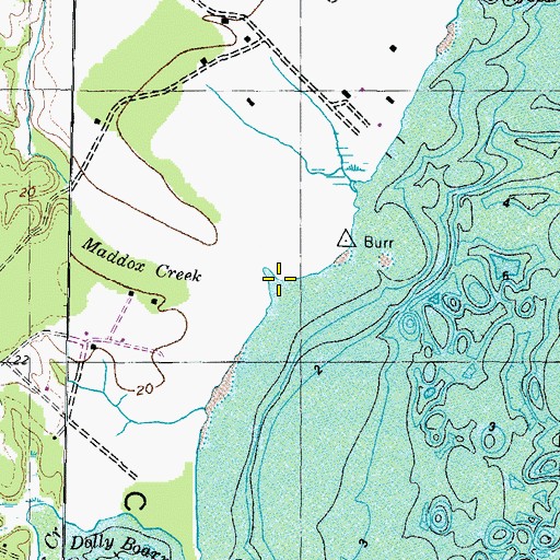 Topographic Map of Maddox Creek, MD